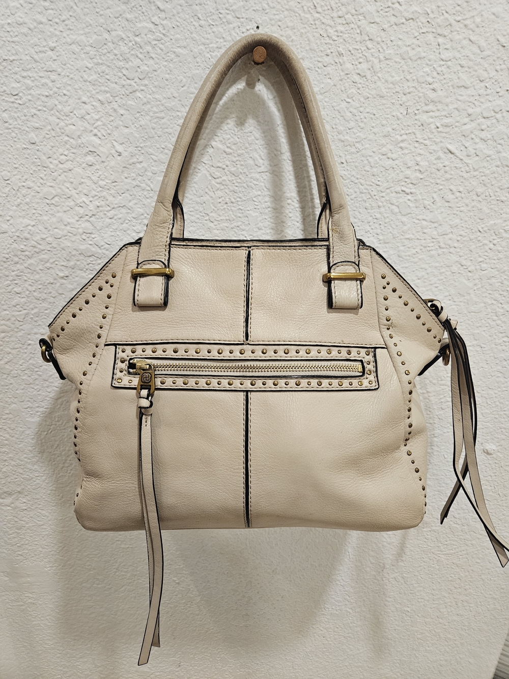 Elliott Lucca Faro Medium Satchel – Oyster Leather with Stud Detail